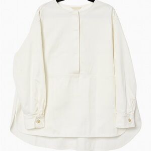 H&M Cream Heavyweight Oversized Button Down Shirt Size L